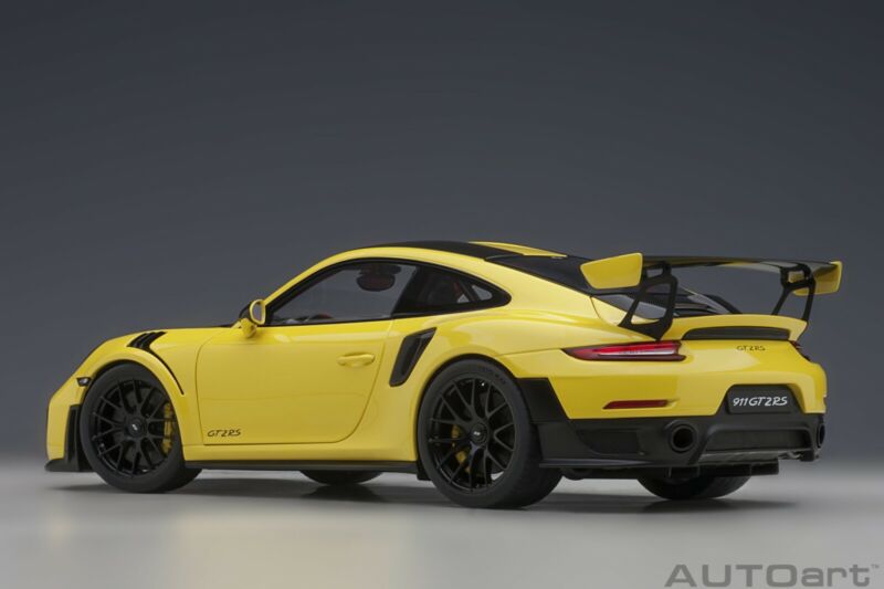 AUTOART 78172 1:18 PORSCHE 911 (991.2) GT2 RS WEISSACH PACKAGE (YELLOW) SUPERCAR