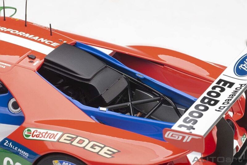 1/18 Autoart Ford Gt #66 Johnson/ Mucke/ Pla Le Mans 2016 81610 Manufacturer Brand: Autoart MPN: 81610 Color: Red White Blue with Graphic Material: Composite diecast with some plastic Scale Size: 1:18 Part Type: Collectible Cars Steerable wheels Rubber ti