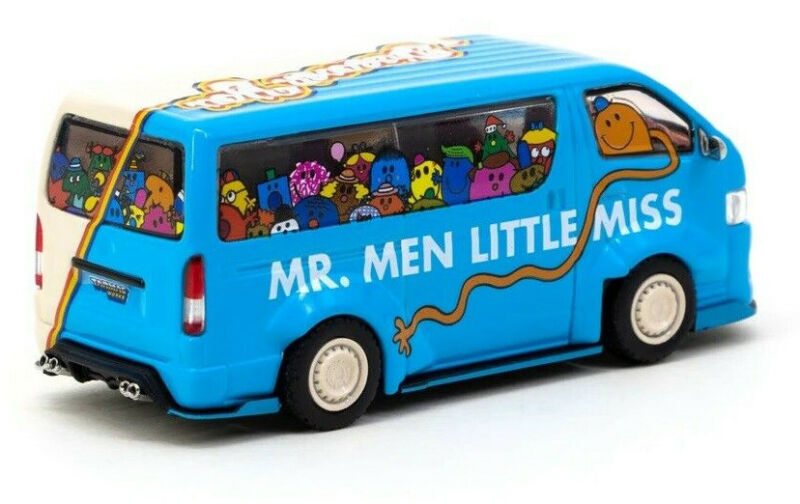 Tarmac Works Mr.Men Little Miss Toyota Hiace Widebody Oil Can 1:64 Diecast Car