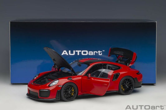 Autoart Porsche 911 (991.2) GT2 RS Weissach Package Guards Red 1/18 Scale New!