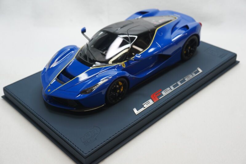 1/18 BBR FERRARI LAFERRARI AZZURRO DINO/YELLOW DELUXE BLUE LEATHER limited 20 pcs