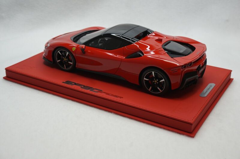 1/18 BBR FERRARI SF90 SPIDER/CLOSED ROSSO CORSA DELUXE RED LEATHER limited 3pcs