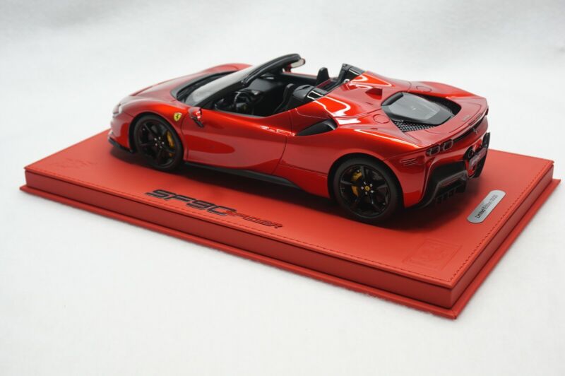 1/18 BBR FERRARI SF90 SPIDER 2007 F1 RED METALLIC DELUXE RED LEATHER limited 20pcs