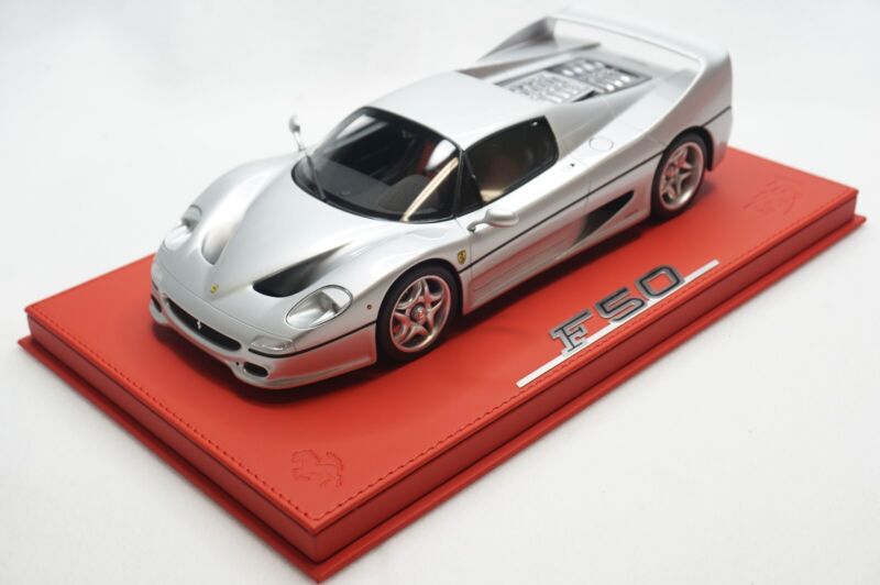 1/18 BBR FERRARI F50 COUPE ARGENTO NURBURGRING DELUXE RED LEATHER limited 5pcs