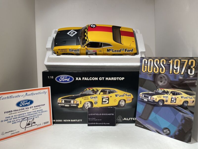 AUTOART 1:18 FORD FALCON XA RACE CAR 1973 GOSS/BARTLETT #5 87314 SHELL VERY RARE