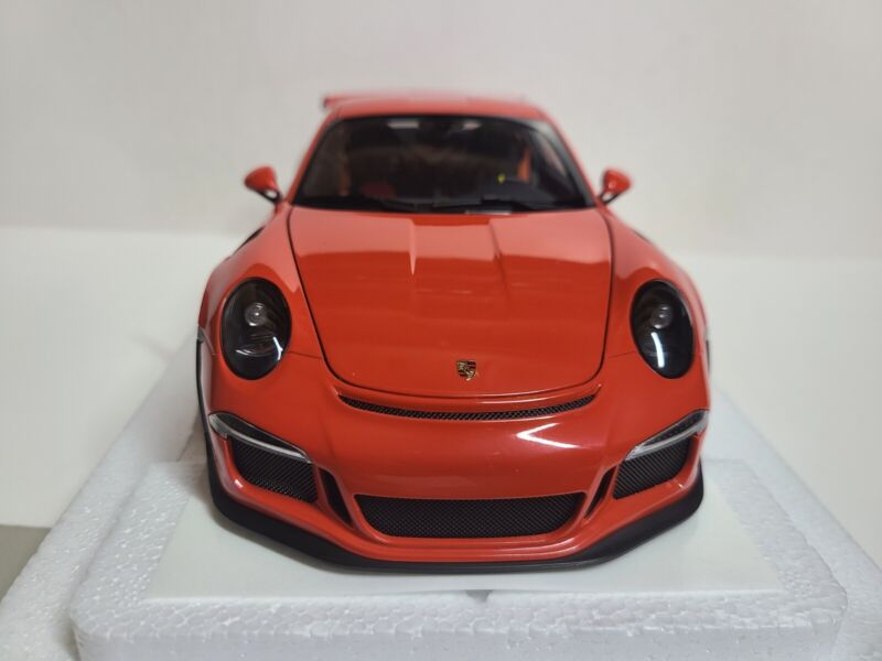 AUTOart PORSCHE 911 991 GT3 RS LAVA ORANGE/DARK GREY WHEELS NIB LE 1:18 SCALE...