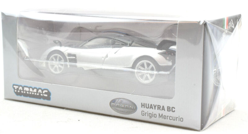 Tarmac Works GLOBAL64 Pagani Huayra BC Grigio Mercurio 1:64 Scale Diecast Car