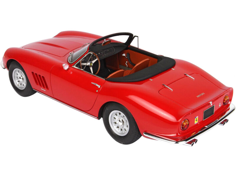 1967 FERRARI 275 GTS/4 NART CONVERTIBLE RED & DISPLAY CASE 1/18 MODEL BBR 1816C1