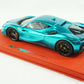 1/18 BBR FERRARI SF90 STRADALE CHROME BLUE DELUXE RED LEATHER BASE limited 15pcs