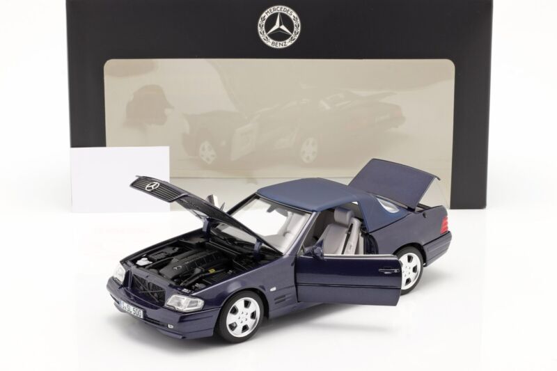 MERCEDES-BENZ 500 SL (R129) Facelift 1996-2001 Azure Blue - 1/18 - NOREV