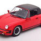 KK-Scale 1:18 PORSCHE 911 SC CABRIO RED WITH EXTRA SOFT-TOP 1983 diecast model