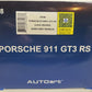 AUTOart PORSCHE 911 991 GT3 RS LAVA ORANGE/DARK GREY WHEELS NIB LE 1:18 SCALE...