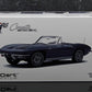 AUTOart 1963 Chevy Corvette Convertible Silver Blue Millennium Collection 1:18