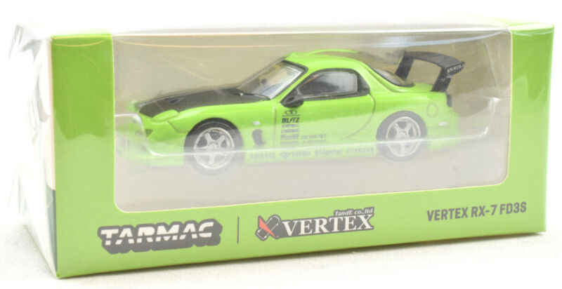 Tarmac Works GLOBAL64 Light Green VERTEX Mazda RX-7 FD3S 1:64 Scale Diecast Car