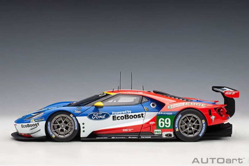 1/18 Autoart Ford Gt #69 Briscoe-Westbrook-Dixon 24H Le Mans (2016) Car Manufacturer Brand: Autoart MPN: 81612 Color: Multi Color with graphic Material: Composite diecast with some plastic Scale Size: 1:18 Part Type: Collectible Cars Dimensions approximat