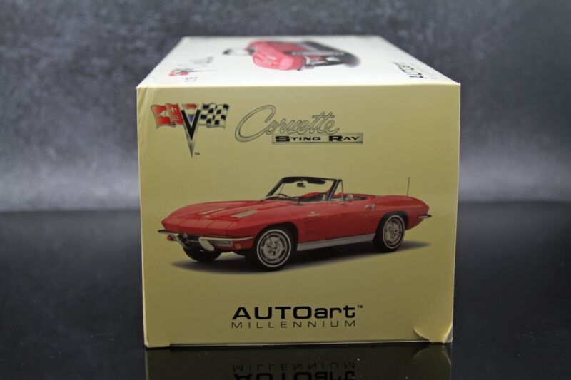 AUTOart 1963 Chevy Corvette Convertible Riverside Red Millennium Collection 1:18