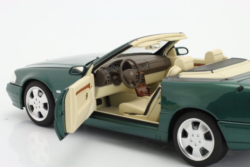 MERCEDES-BENZ 500 SL (R129) Facelift 1999 Green metallic - 1/18 - NORE