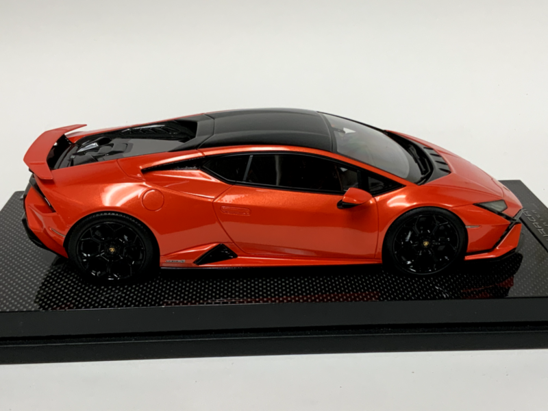 1/18 MR Collection Lamborghini Huracan Tecnica Orange Lambo054B Carbon Base $929.95 ModelCarsHub