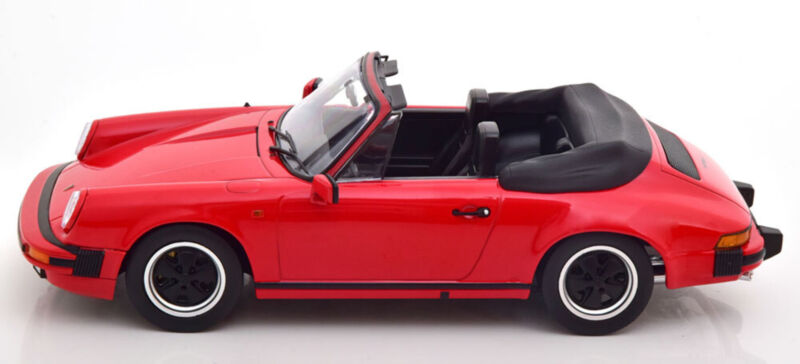 KK-Scale 1:18 PORSCHE 911 SC CABRIO RED WITH EXTRA SOFT-TOP 1983 diecast model