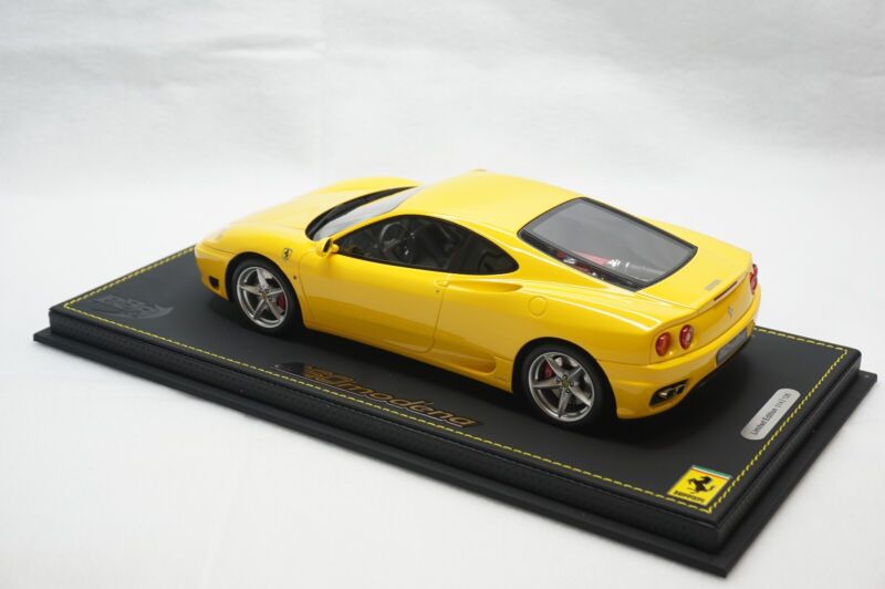 1/18 BBR FERRARI 360 MODENA GIALLO MODENA YELLOW BLACK LEATHER BASE limited 126pcs