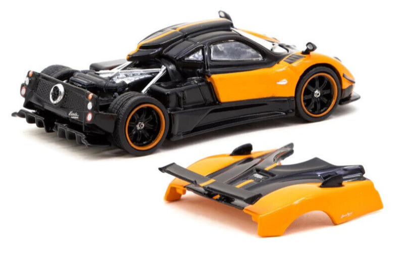 Tarmac Works GLOBAL64 Pagani Zonda Cinque Arancio Saint Tropez 1:64 Diecast Car