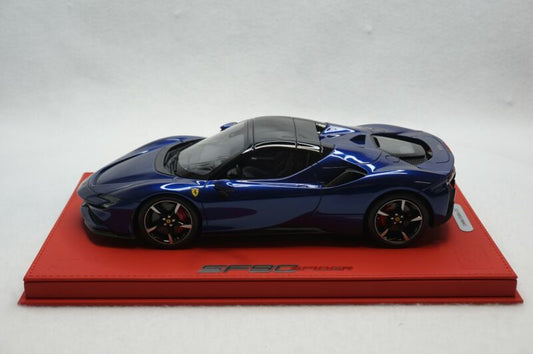 1/18 BBR FERRARI SF90 SPIDER CLOSED BLACK BLUE ELETIC DELUXE RED LEATHER limited 3pcs