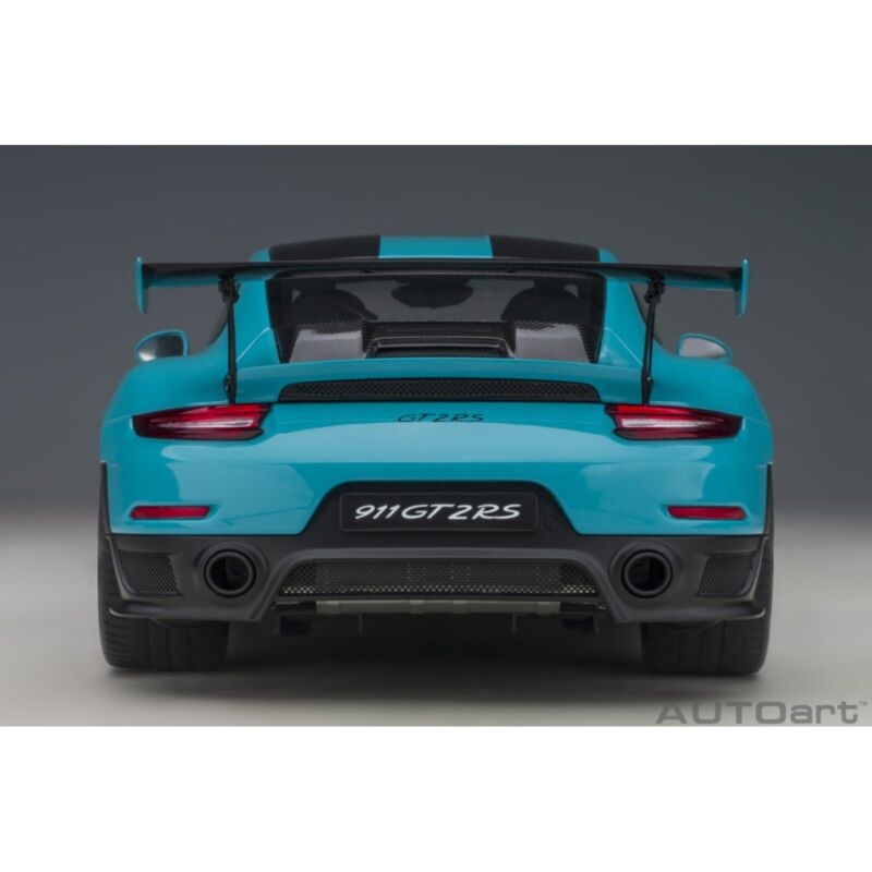 1:18 Porsche 911 GT2 RS 9912 Weissach Package by AUTOart in Miami Blue 78175