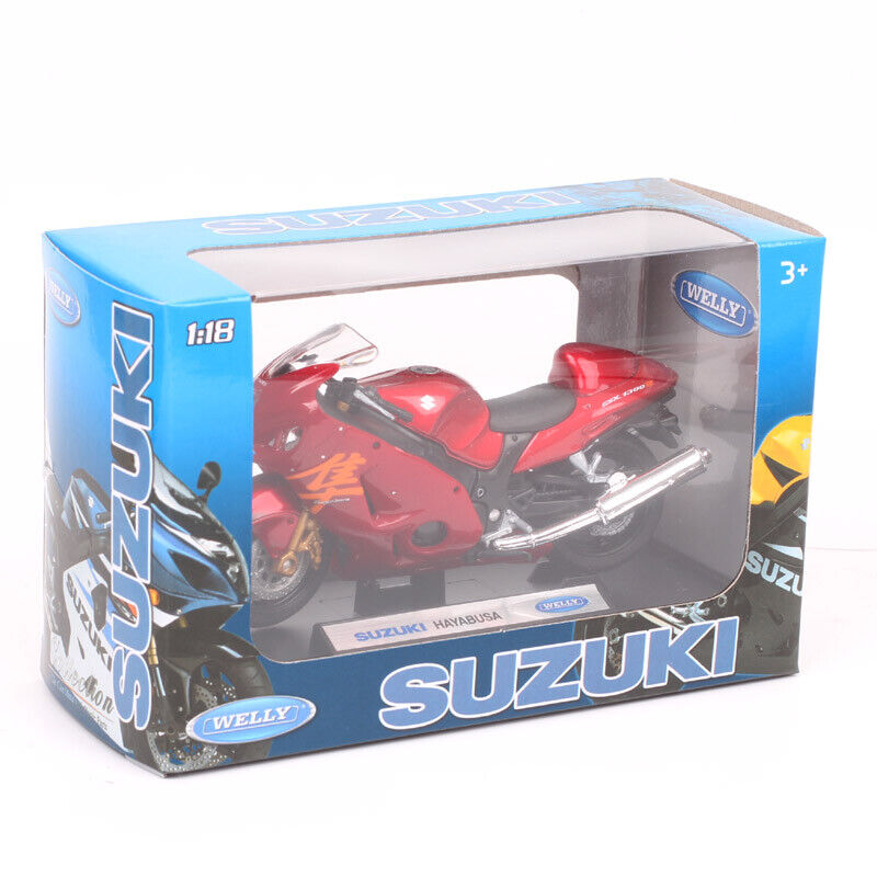 1:18 Scale Welly Suzuki Hayabusa GSX1300R Motorcycle Busa Diecast Toy Bike Model