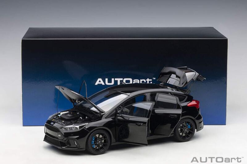 AUTOart 1/18 Ford Focus RS Black Finished Product Composite Die-cast Car 72952