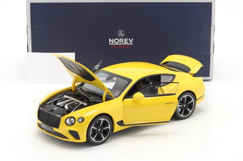 BENTLEY CONTINENTAL GT 2018 Monaco Yellow - 1/18 - NOREV