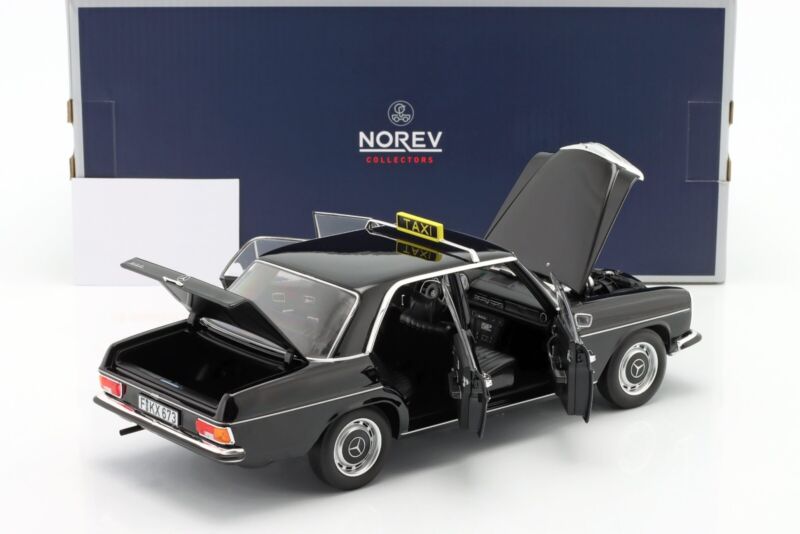 MERCEDES-BENZ 200 (W114/115) 1968 Taxi Black - 1/18 - NOREV