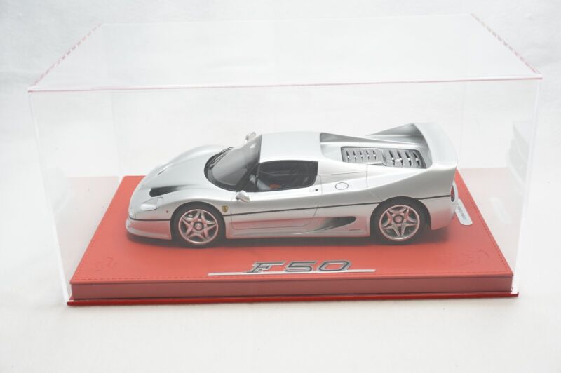 1/18 BBR FERRARI F50 COUPE ARGENTO NURBURGRING DELUXE RED LEATHER limited 5pcs