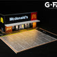New G-FANS 1:64 Diorama with LED Light KFC/McDonald's w/Parking Lots
