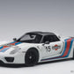 AutoArt 1:18 Porsche 918 Spyder Weissach Package White/Martini Livery Model Car