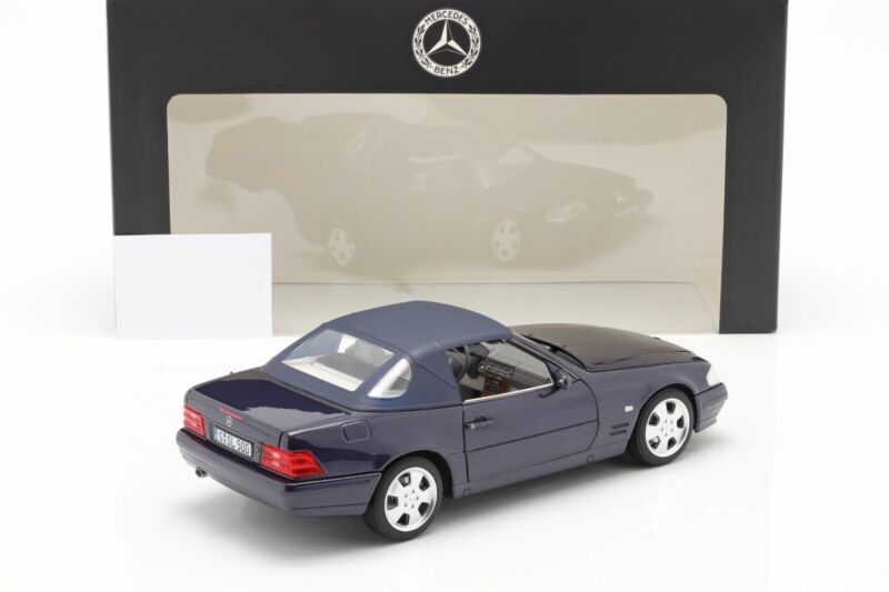 MERCEDES-BENZ 500 SL (R129) Facelift 1996-2001 Azure Blue - 1/18 - NOREV