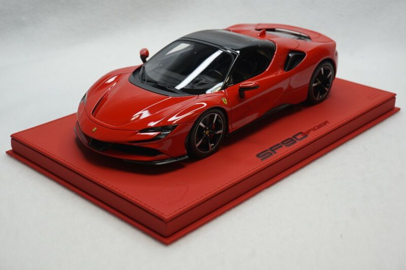 1/18 BBR FERRARI SF90 SPIDER/CLOSED ROSSO CORSA DELUXE RED LEATHER limited 3pcs