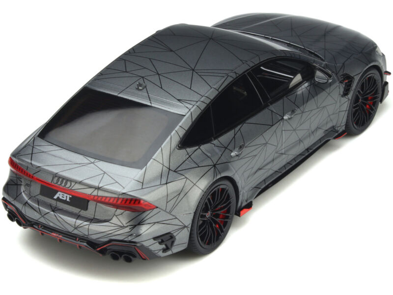 AUDI ABT RS7-R (4K) DAYTONA GRAY MET. W/GRAPHICS 1/18 MODEL CAR GT SPIRIT GT293