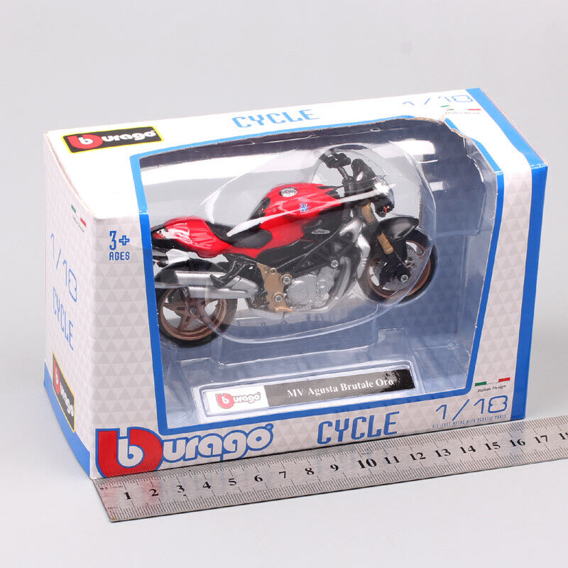 Bburago 1:18 Scale MV Agusta Brutale 1000 Oro Motorcycle Model Bike Diecast Toy