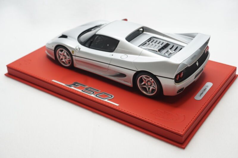 1/18 BBR FERRARI F50 COUPE ARGENTO NURBURGRING DELUXE RED LEATHER limited 5pcs