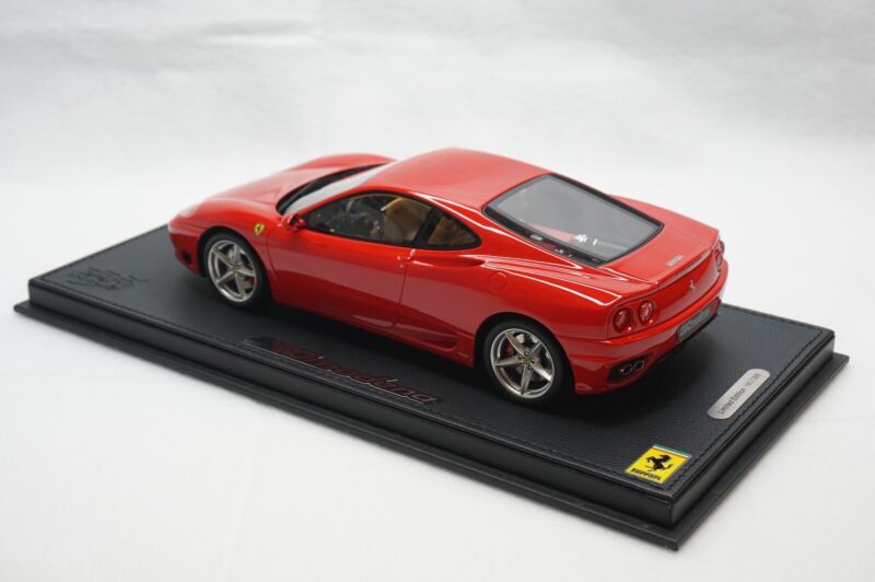 1/18 BBR FERRARI 360 MODENA ROSSO CORSA BLACK LEATHER BASE limited 298pcs