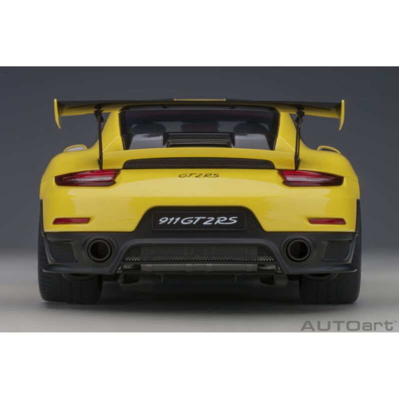 1:18 Porsche 911 GT2 RS 9912 Weissach Package by AUTOart in Racing Yellow 78172