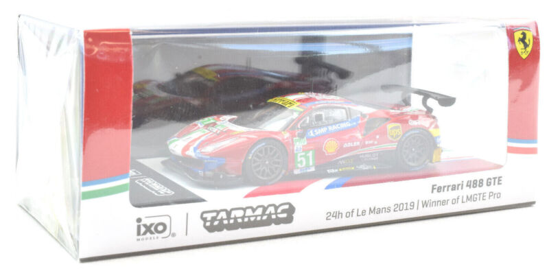 Tarmac Works HOBBY64 Ferrari 488 GTE - 2019 24hr Le Mans 1:64 Scale Diecast Car