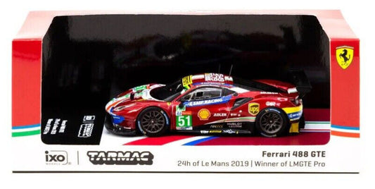 Tarmac Works HOBBY64 Ferrari 488 GTE - 2019 24hr Le Mans 1:64 Scale Diecast Car