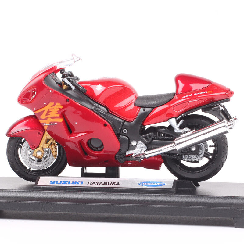 1:18 Scale Welly Suzuki Hayabusa GSX1300R Motorcycle Busa Diecast Toy Bike Model