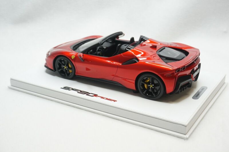 1/18 BBR FERRARI SF90 SPIDER 2007 F1 RED METALLIC DELUXE WHITE LEATHER limited 20pcs