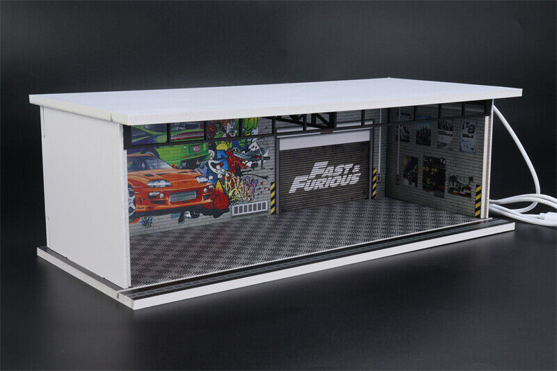 G-FANS 1:64 Garage Diorama Model With LED lights Fast & Furious G FANS Model