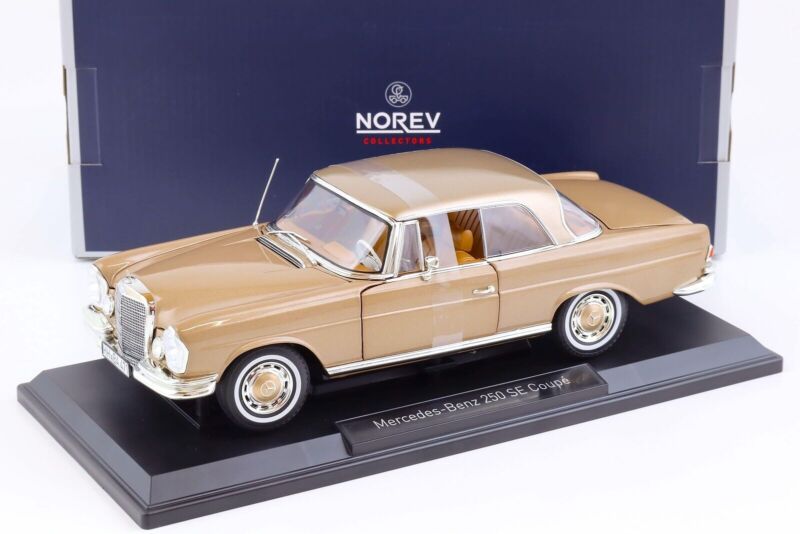 MERCEDES-BENZ 250 SE Coupé 1969 Gold metallic - 1/18 - NOREV