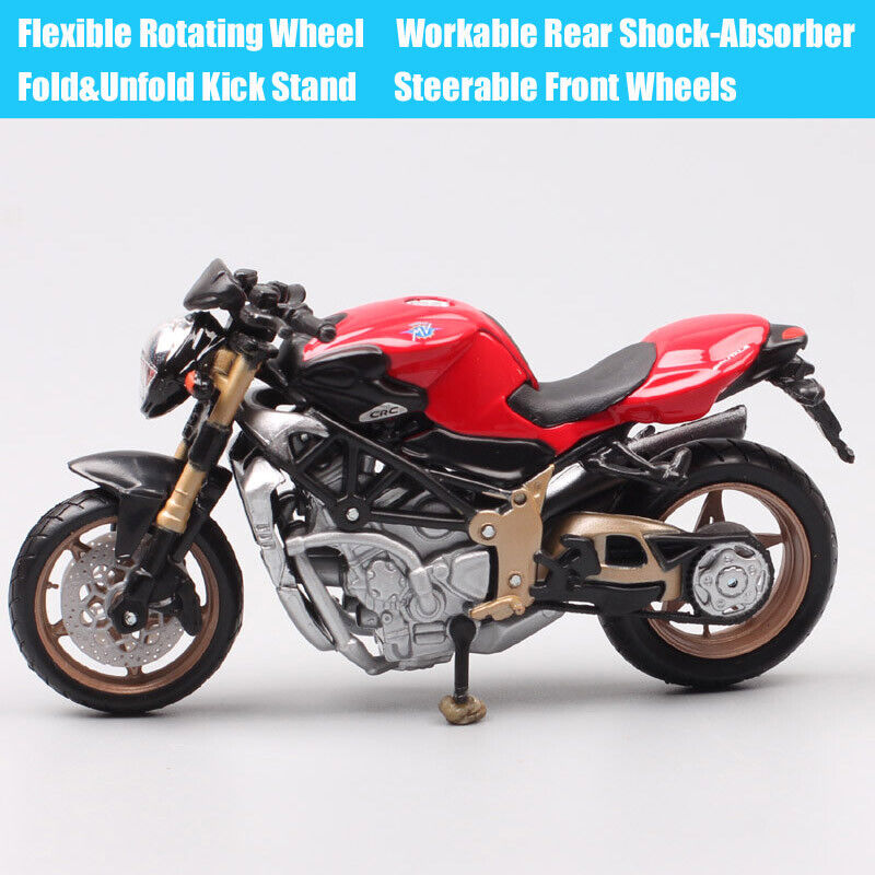 Bburago 1:18 Scale MV Agusta Brutale 1000 Oro Motorcycle Model Bike Diecast Toy