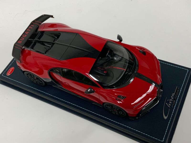 1/18 MR Collection Bugatti Chiron Pur Sport Italian Red Leather Base $852.95 ModelCarsHub