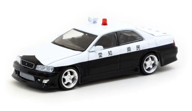 Tarmac Works GLOBAL64 Black & White VERTEX Toyota Chaser JZX100 1:64 Diecast Car